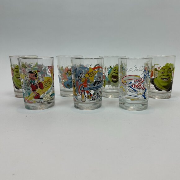 Vintage McDonald's Disney 100 Years of Magic & Extra Promotional Glasses 7 Total - Picture 1 of 16